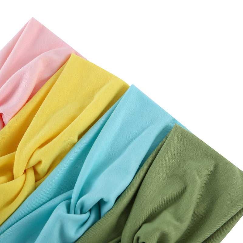 Twist front plain cotton thin headband