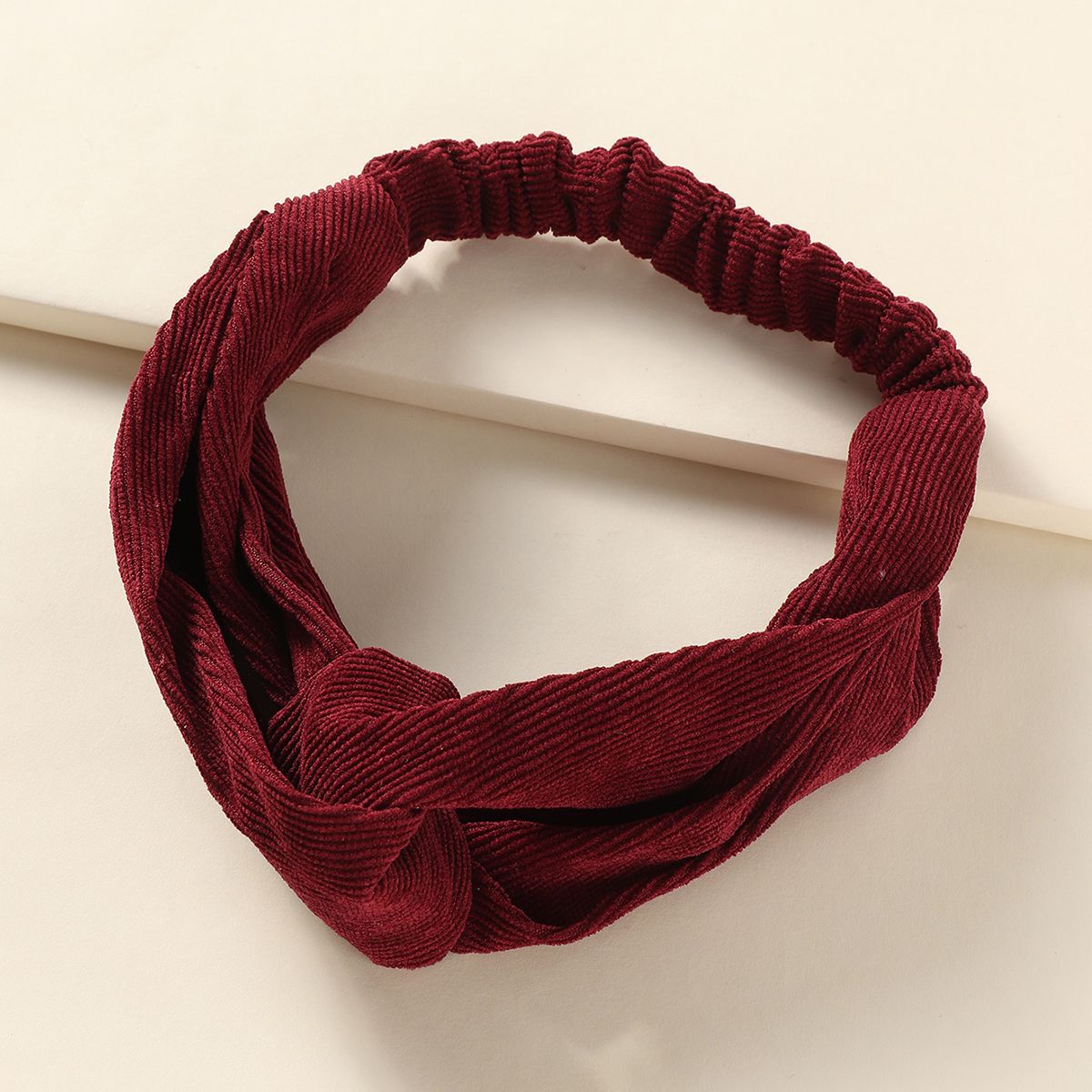 Kids solid corduroy elastic headband