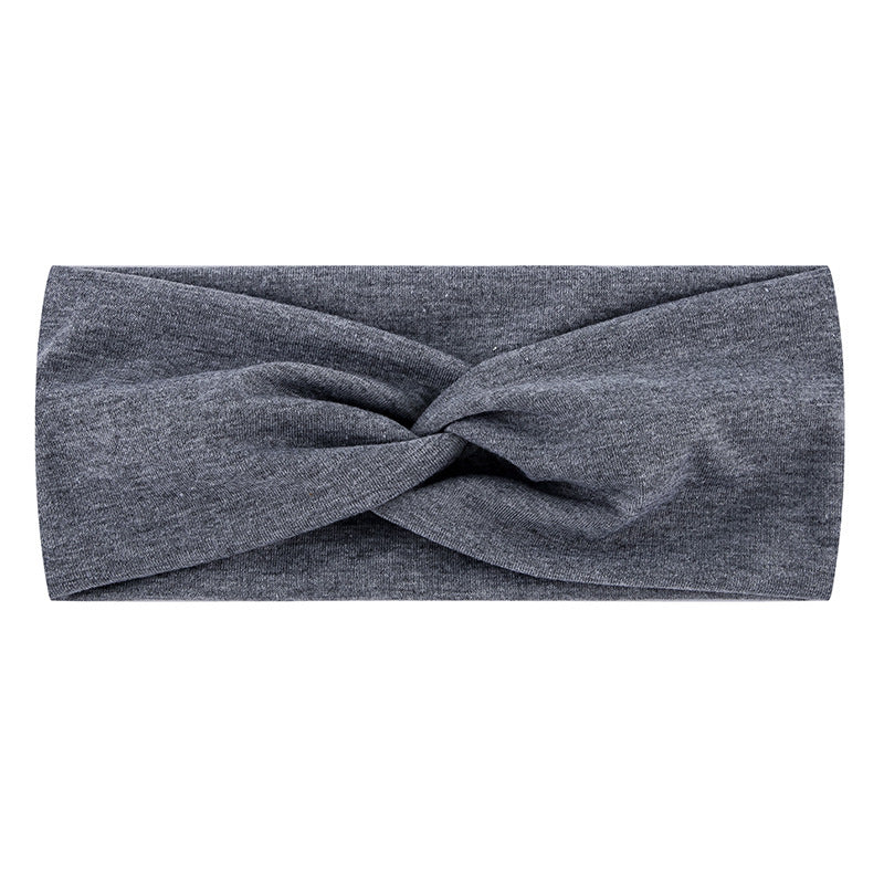 Twist front plain cotton thin headband