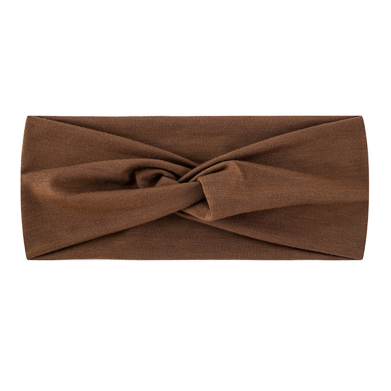Twist front plain cotton thin headband