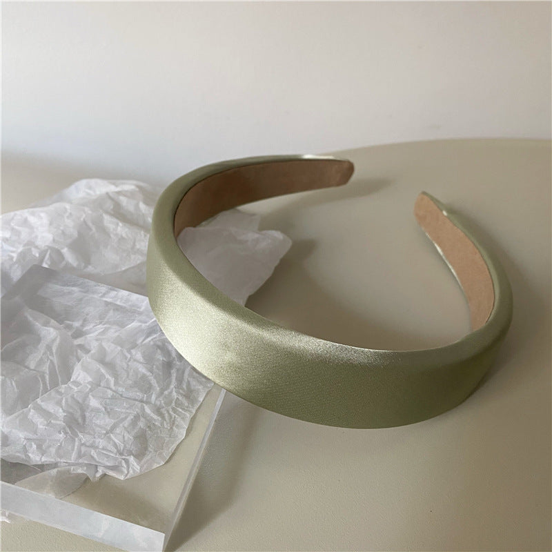 Thinly padded satin headband