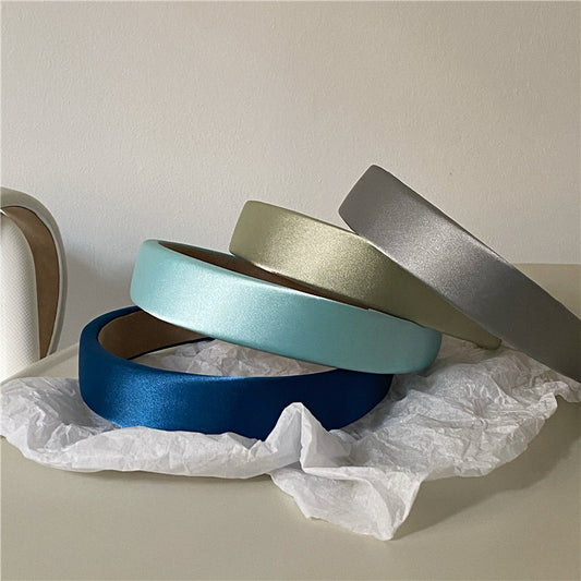 Thinly padded satin headband