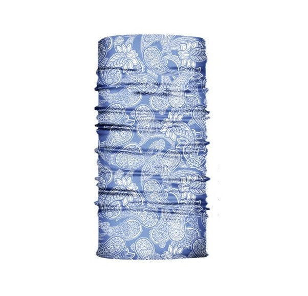 Multi-purpose seamless head wrap in paisley print