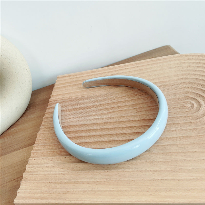 2cm-wide glossy leather slim headband