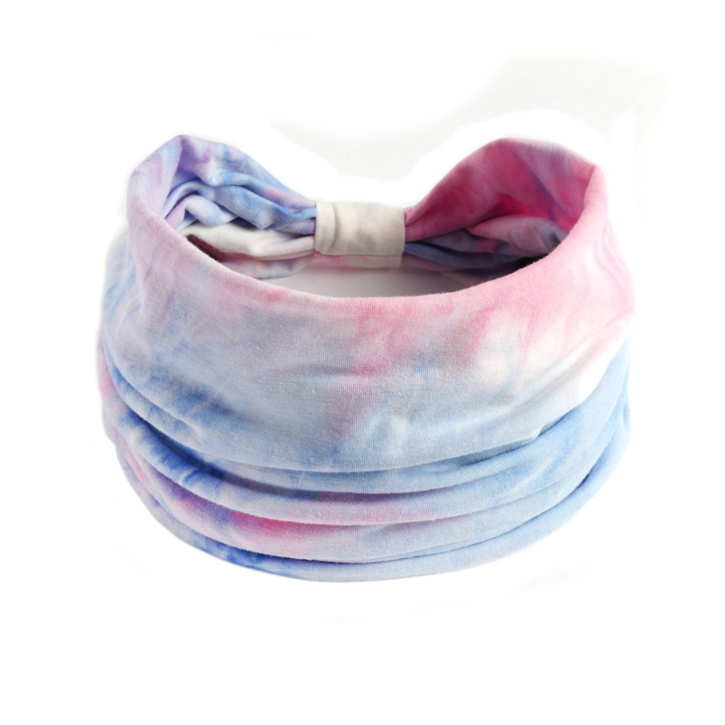 Extra-wide 2-way tie dye print bandanna hair band