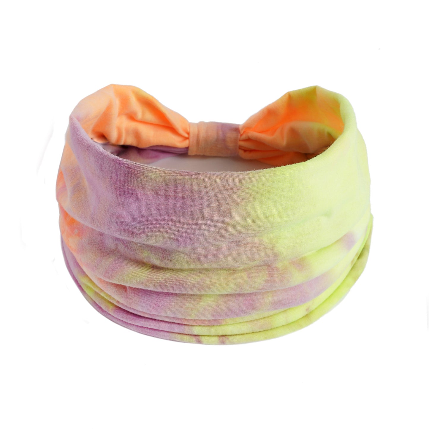 Extra-wide 2-way tie dye print bandanna hair band