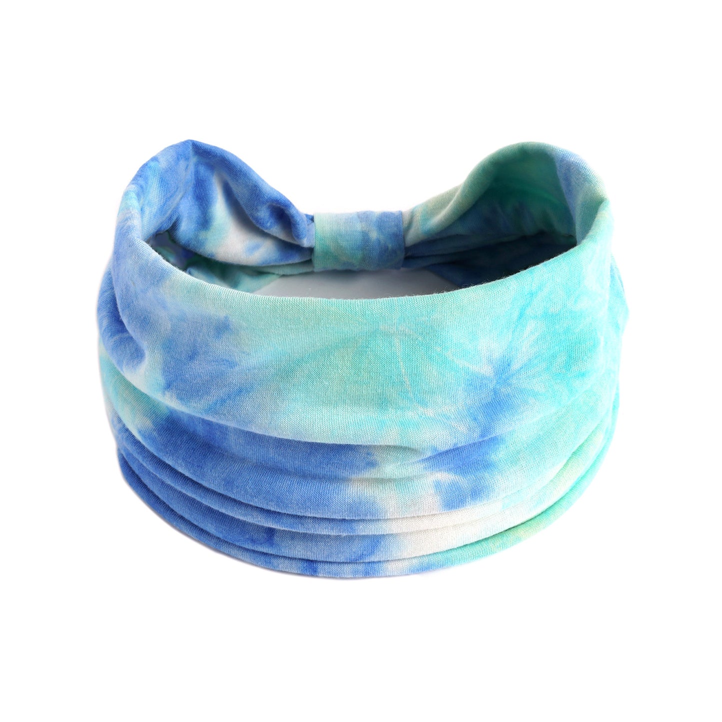 Extra-wide 2-way tie dye print bandanna hair band