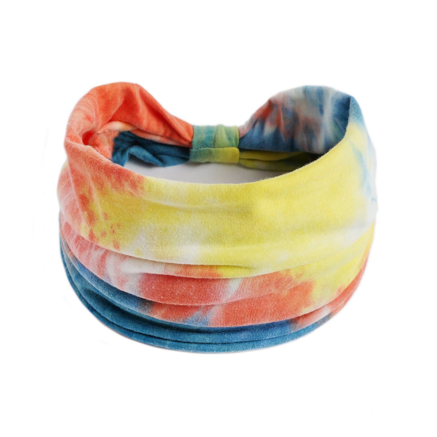 Extra-wide 2-way tie dye print bandanna hair band