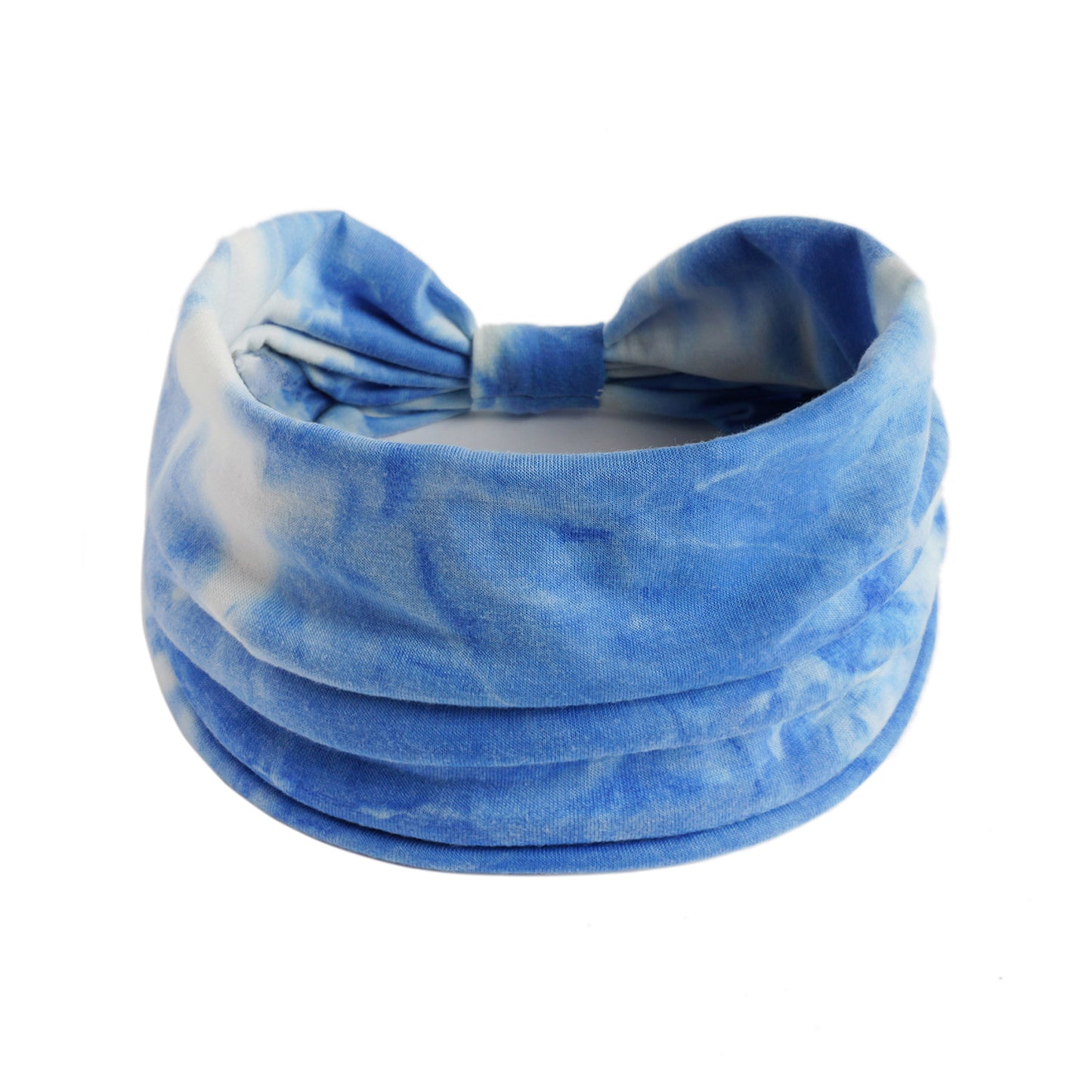 Extra-wide 2-way tie dye print bandanna hair band