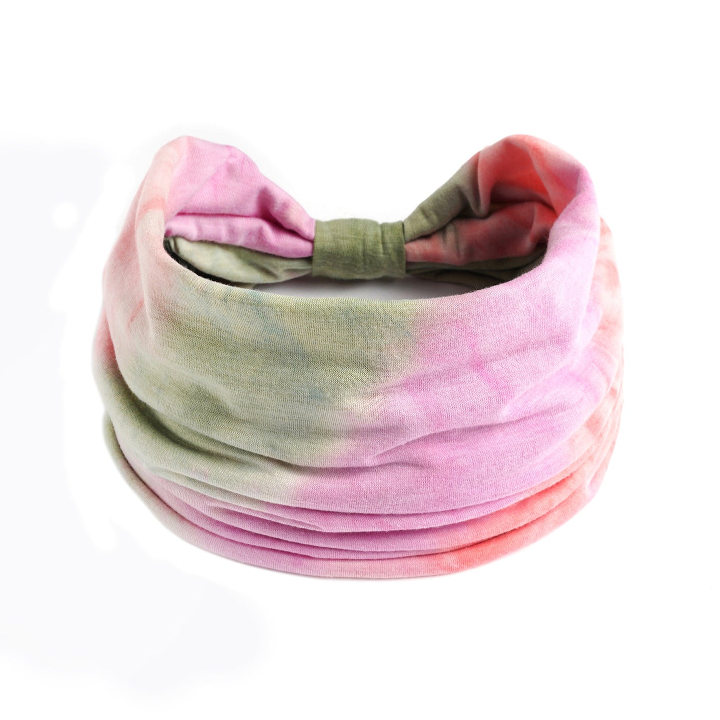 Extra-wide 2-way tie dye print bandanna hair band