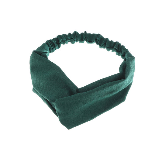 Solid pearl chiffon elastic headband