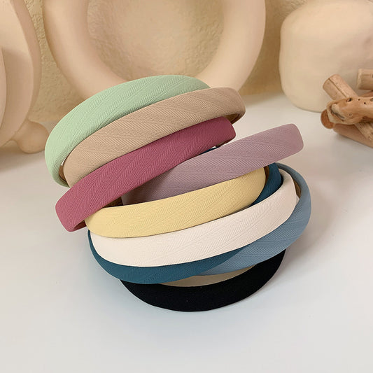 2cm-wide patterned plain colour headband