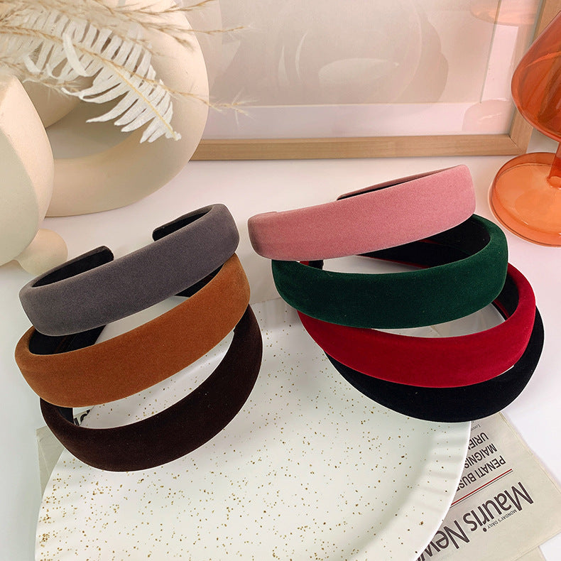Thinly padded velvet headband