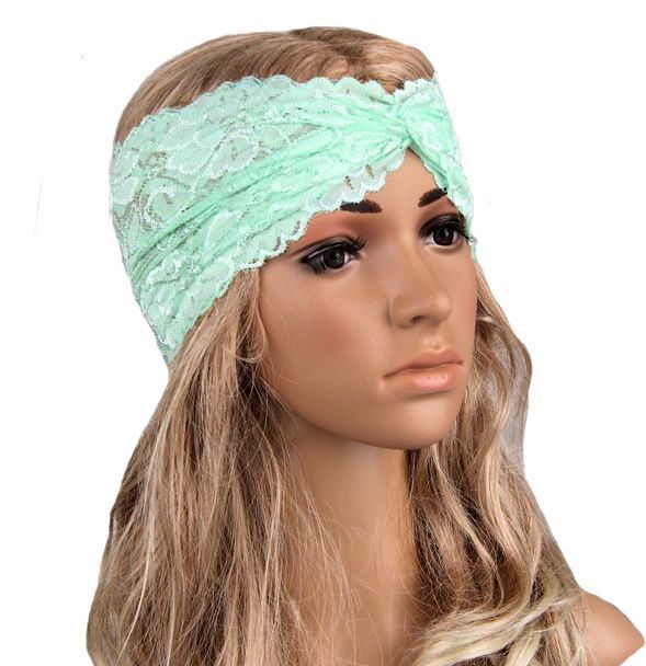 Vintage lace turban headband