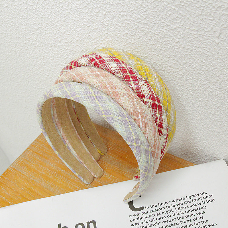 2cm wide multi-plaid headband