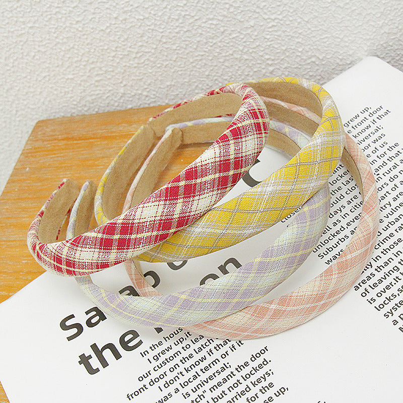 2cm wide multi-plaid headband