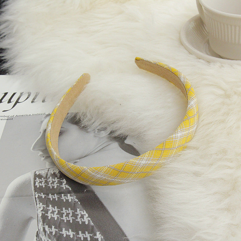 2cm wide multi-plaid headband