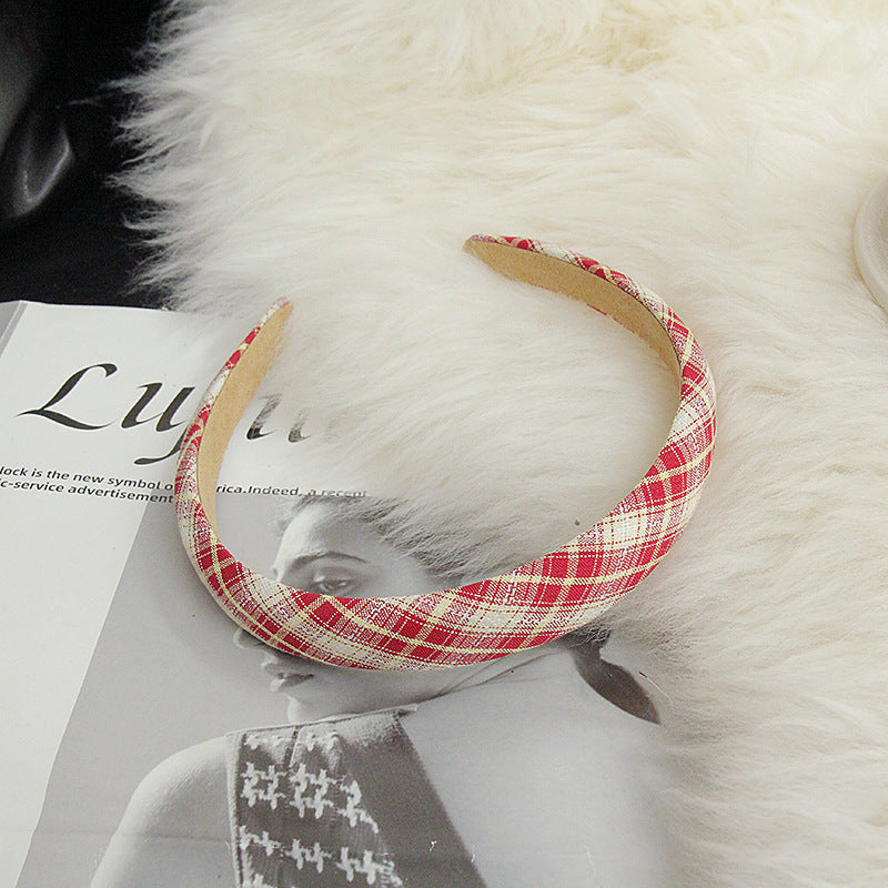 2cm wide multi-plaid headband