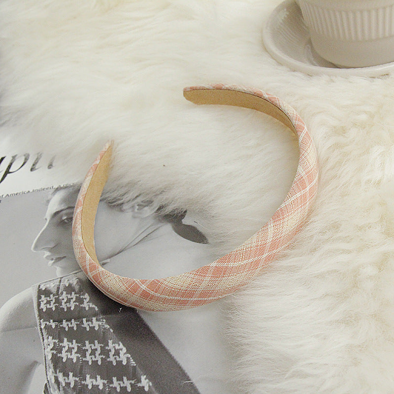 2cm wide multi-plaid headband