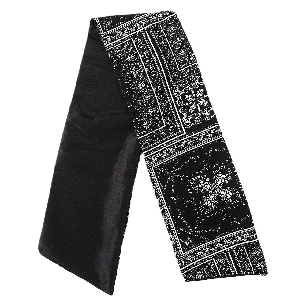 paisley print extra-wide twist hair scarf