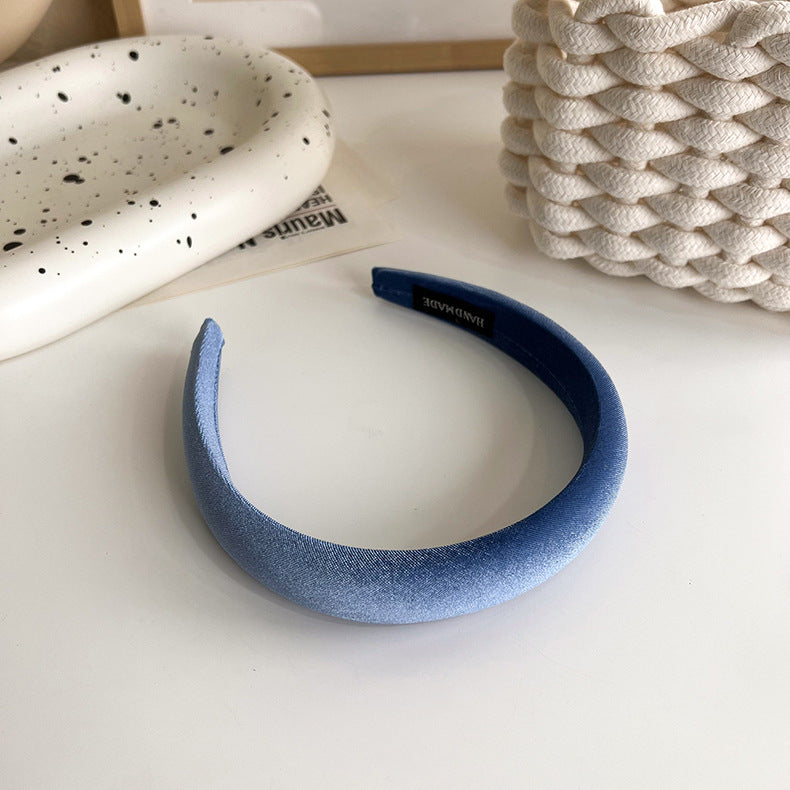 Glossy velvet padded headband