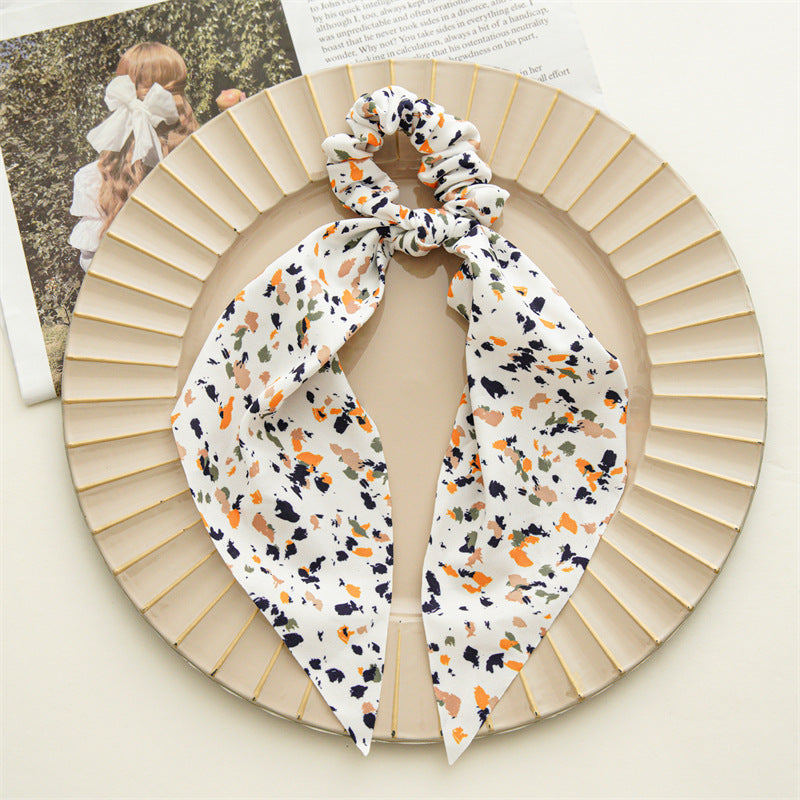 Plain and printed chiffon scrunchies with scarf