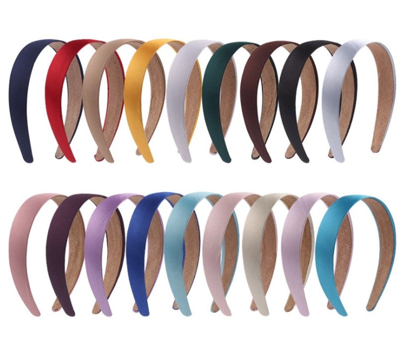 2.8cm wide Glossy satin headband