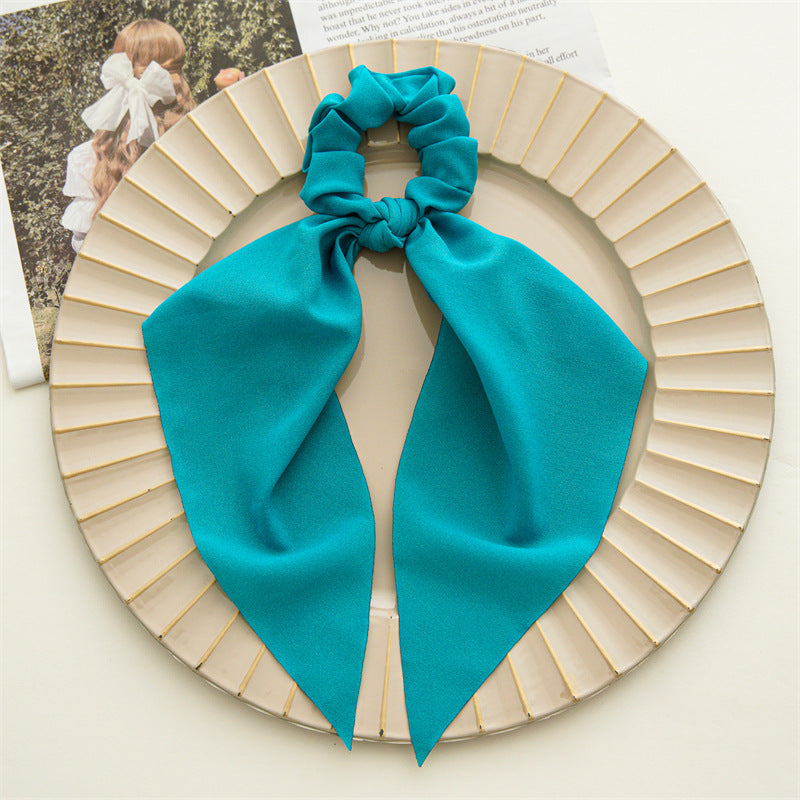 Plain and printed chiffon scrunchies with scarf