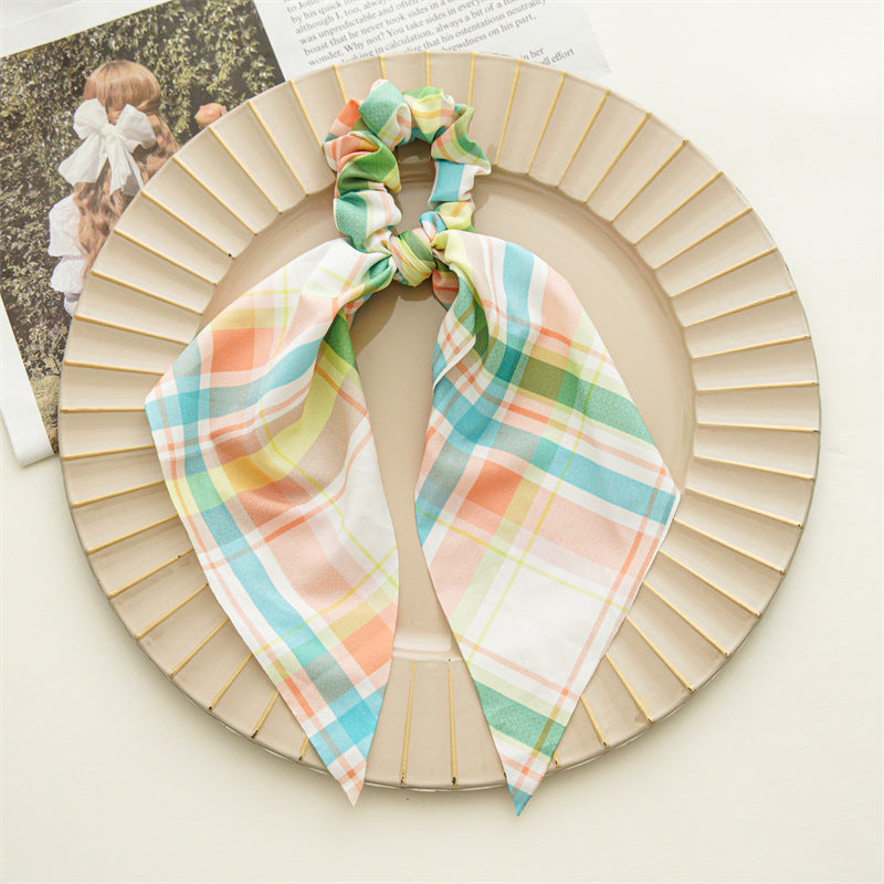 Plain and printed chiffon scrunchies with scarf