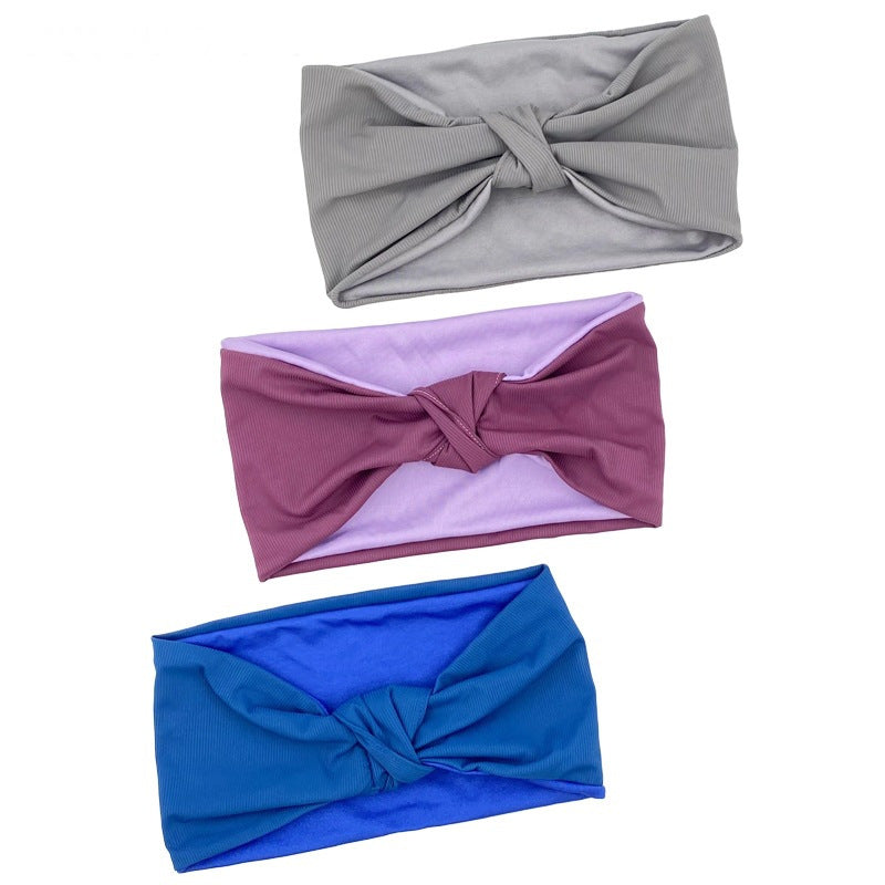 Double sided multi-styles knotted bandanna headband