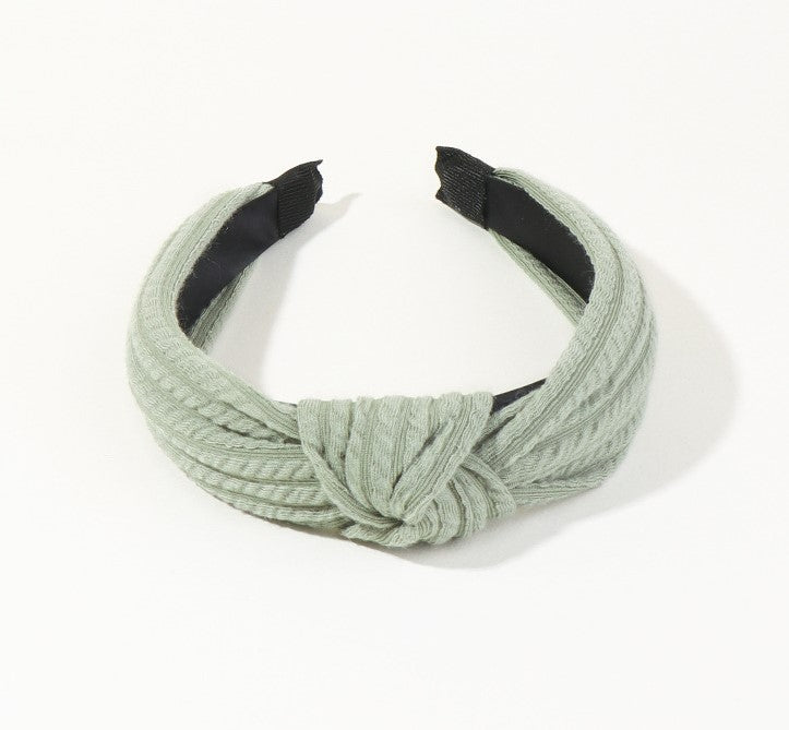 Plain knit knotted headband