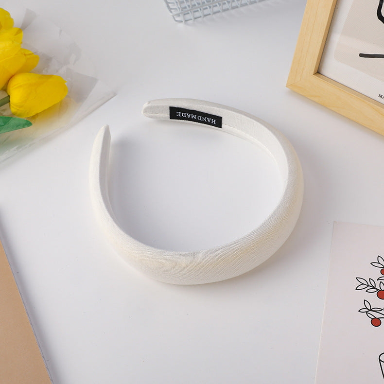 Soft cotton thinly padded plain headband