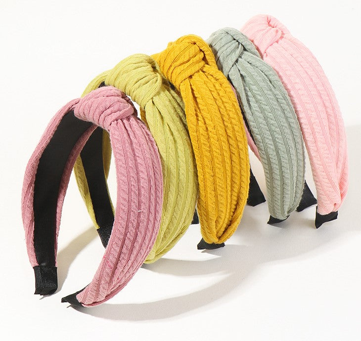 Plain knit knotted headband