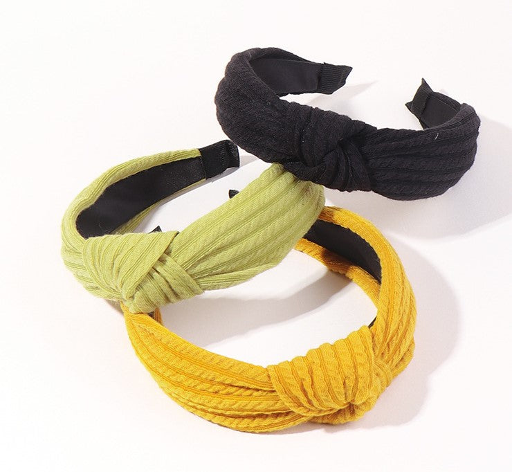 Plain knit knotted headband