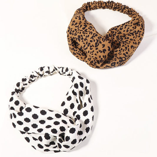 Printed soft corduroy elastic headband