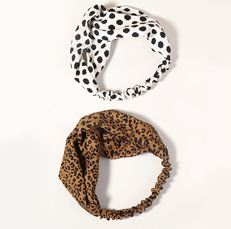 Printed soft corduroy elastic headband