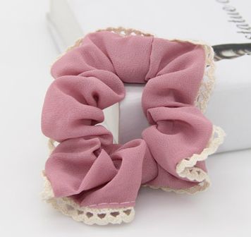 Lace chiffon scrunchies