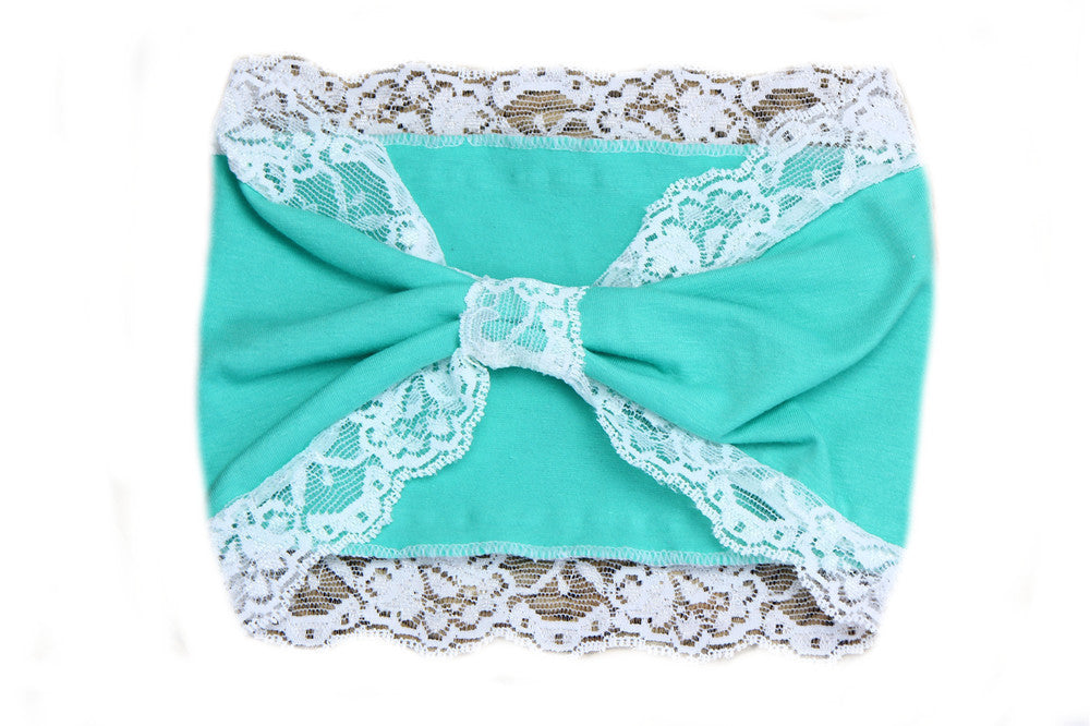 Cotton Lace knot bandanna headband