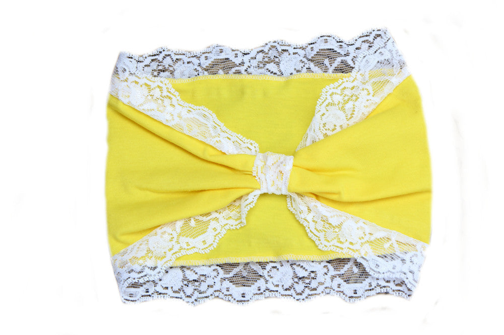 Cotton Lace knot bandanna headband