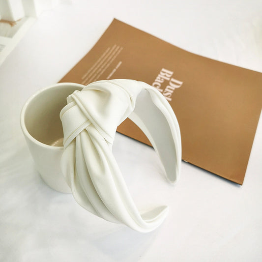 Premium silky satin knotted headband