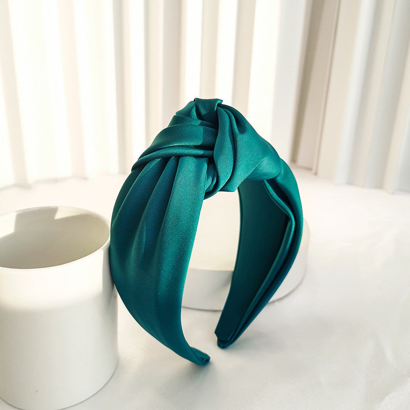 Premium silky satin knotted headband