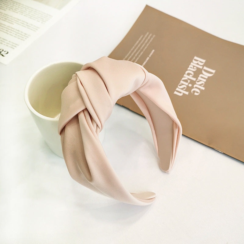 Premium silky satin knotted headband