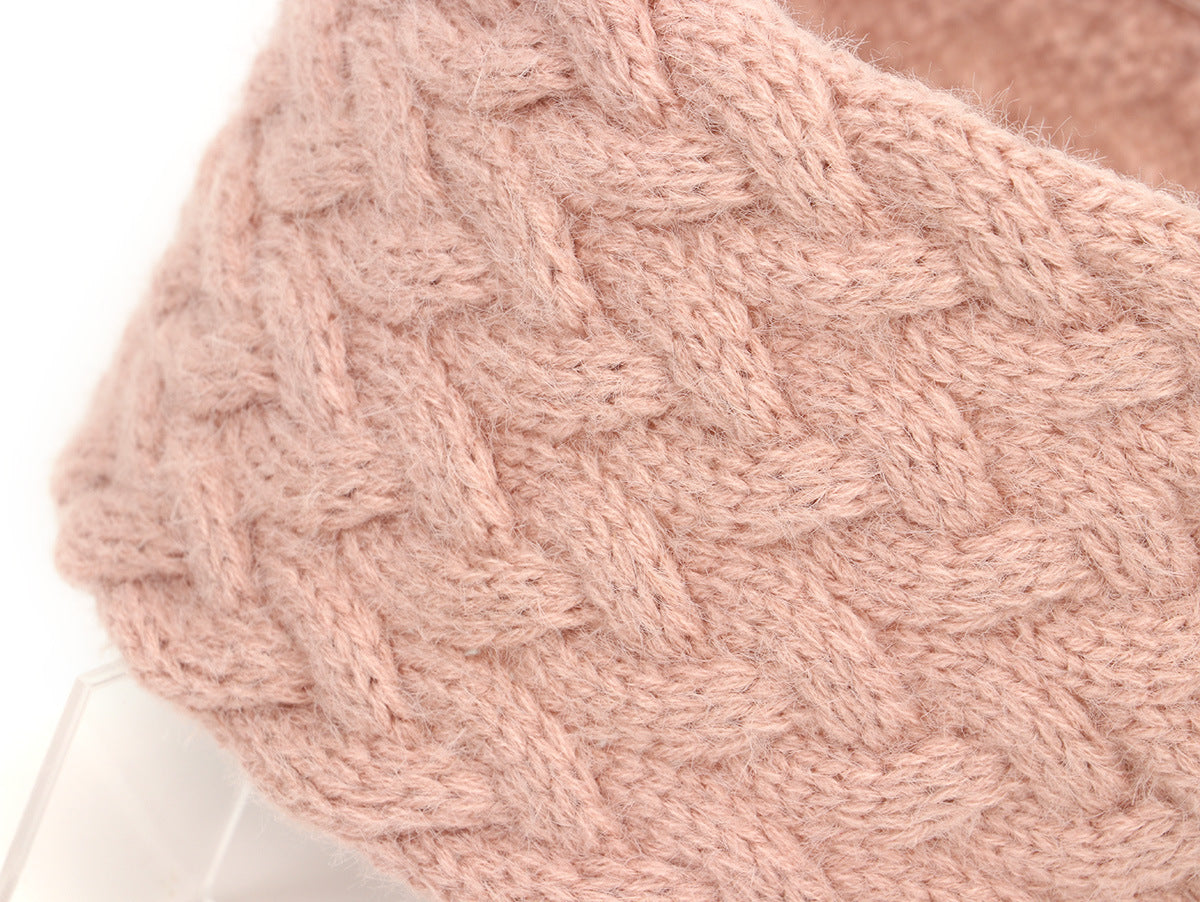 Braids patterned twist front knitted headband