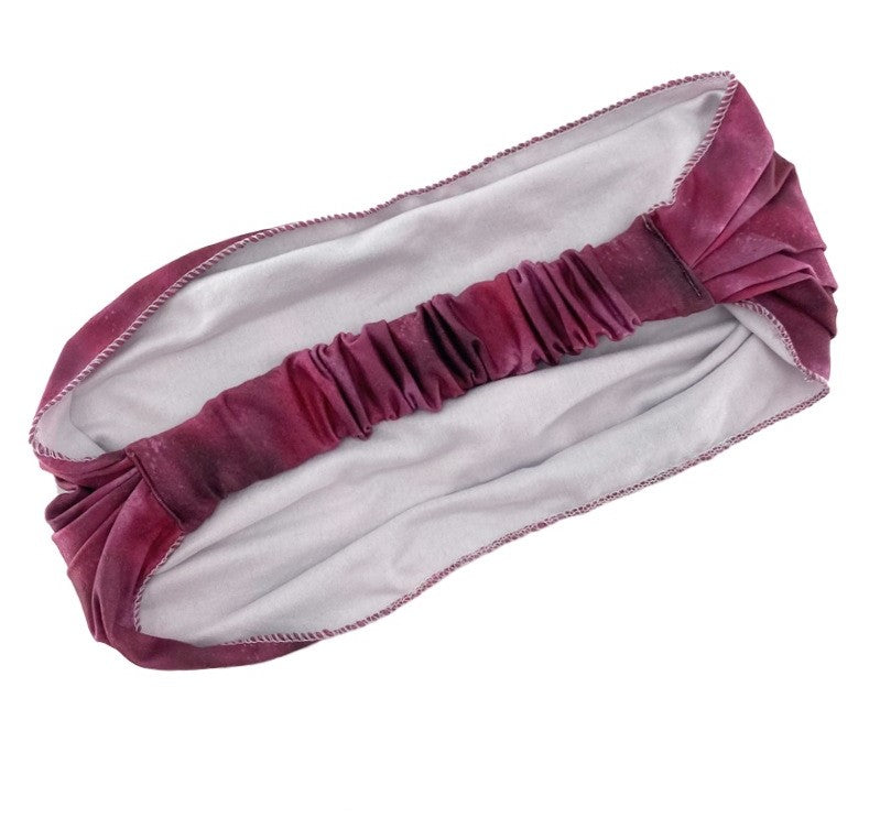 Extra wide tie-dye bandanna headband