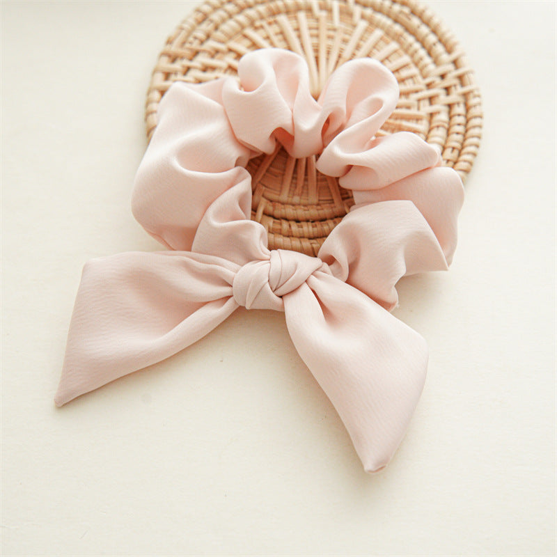 Light pink scrunchies with bow