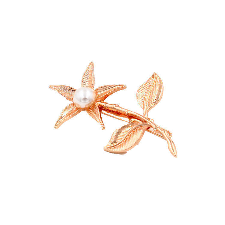 Flower branch hair slide