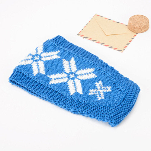 Snow flakes crochet headband