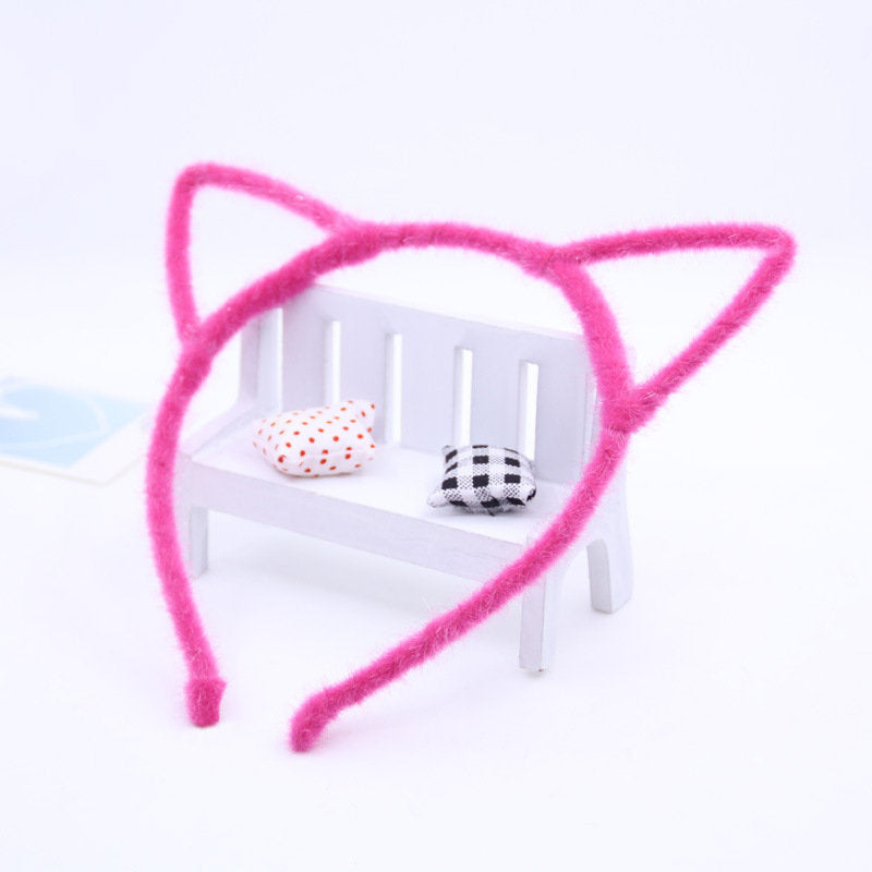 Fluffy cat ears headband