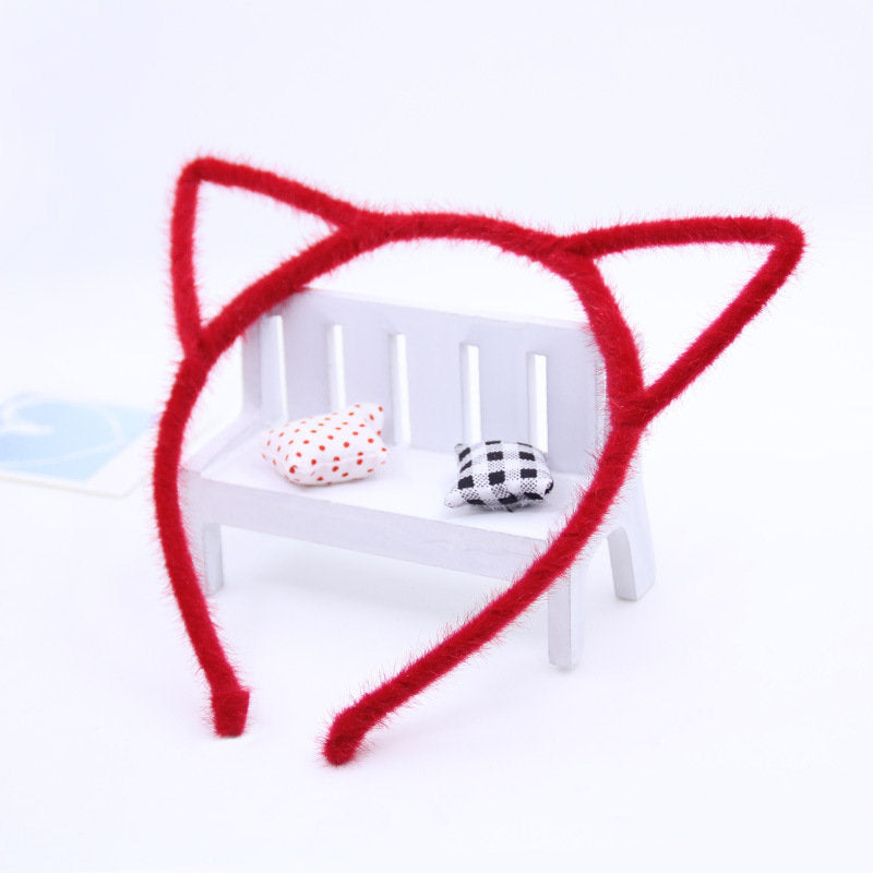 Fluffy cat ears headband
