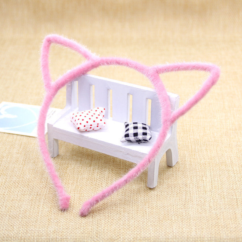Fluffy cat ears headband